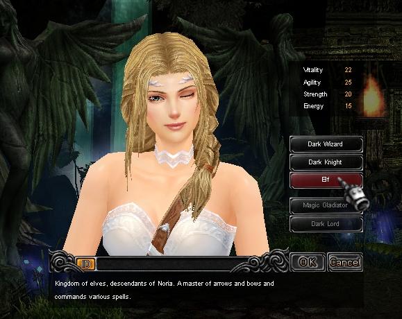 Hướng dẫn tạo nhân vật Tiên Nữ (Fairy Elf) game Mu Online